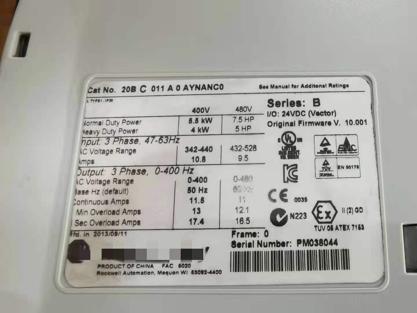 1pc  used  20B C 011 A 0 AYNANC0   #OYF088