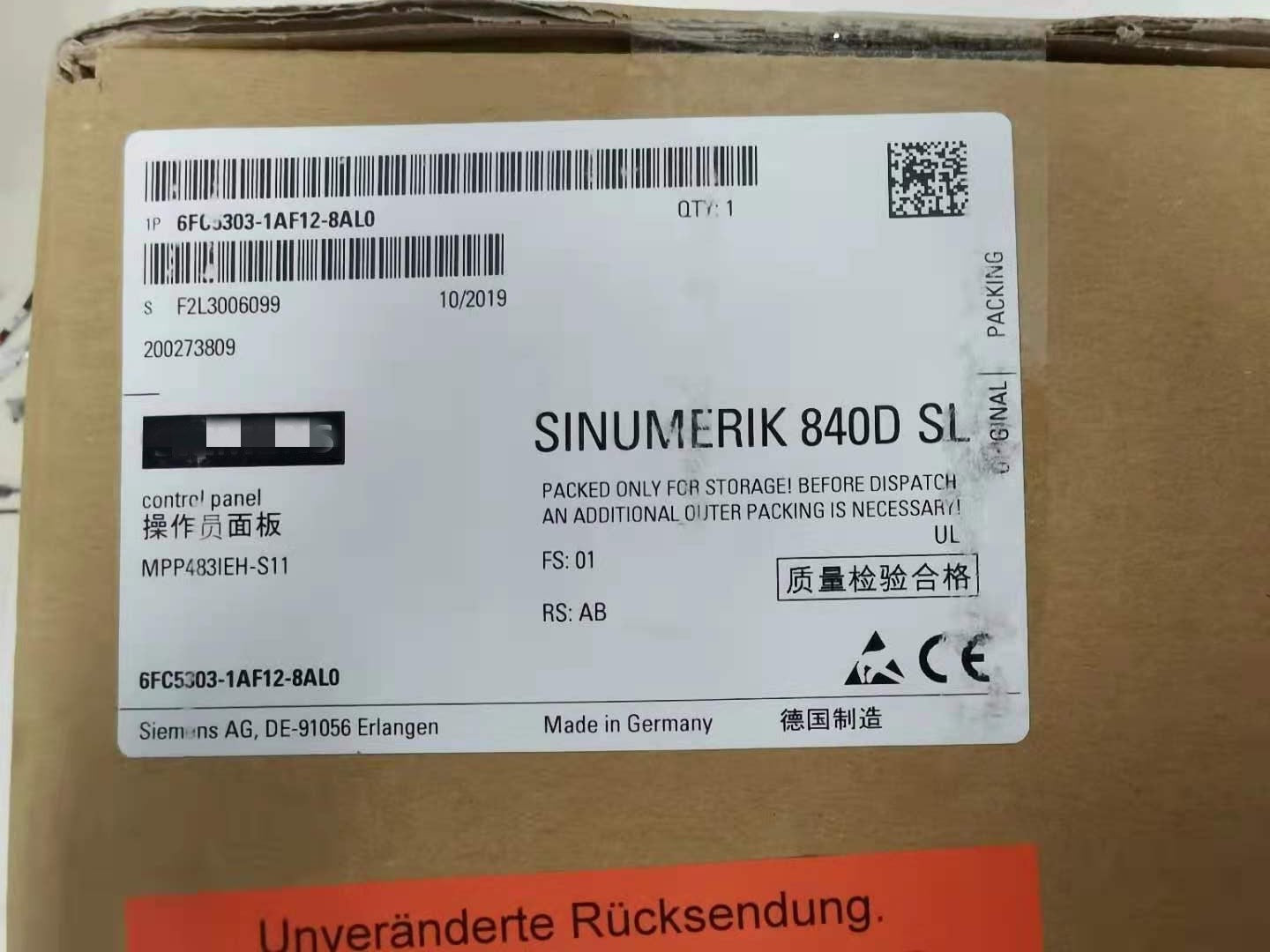 1pc  new  6FC5303-1AF21-8AL3    #OYF088