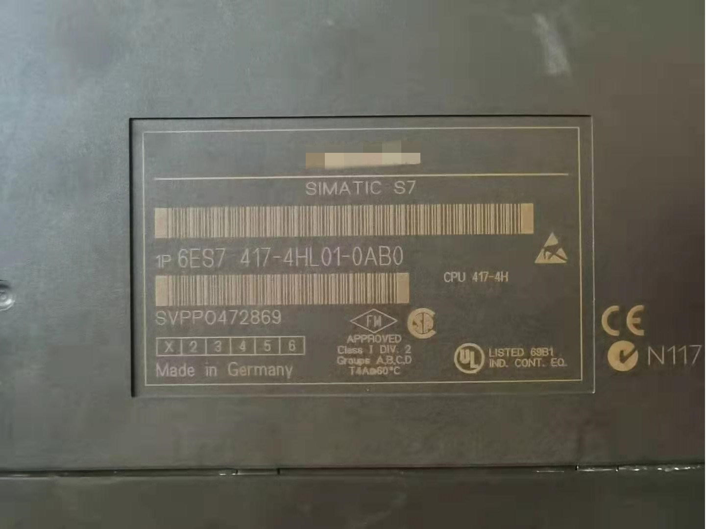 1pc  used  6ES7417-4HL01-0AB0   #OYF088