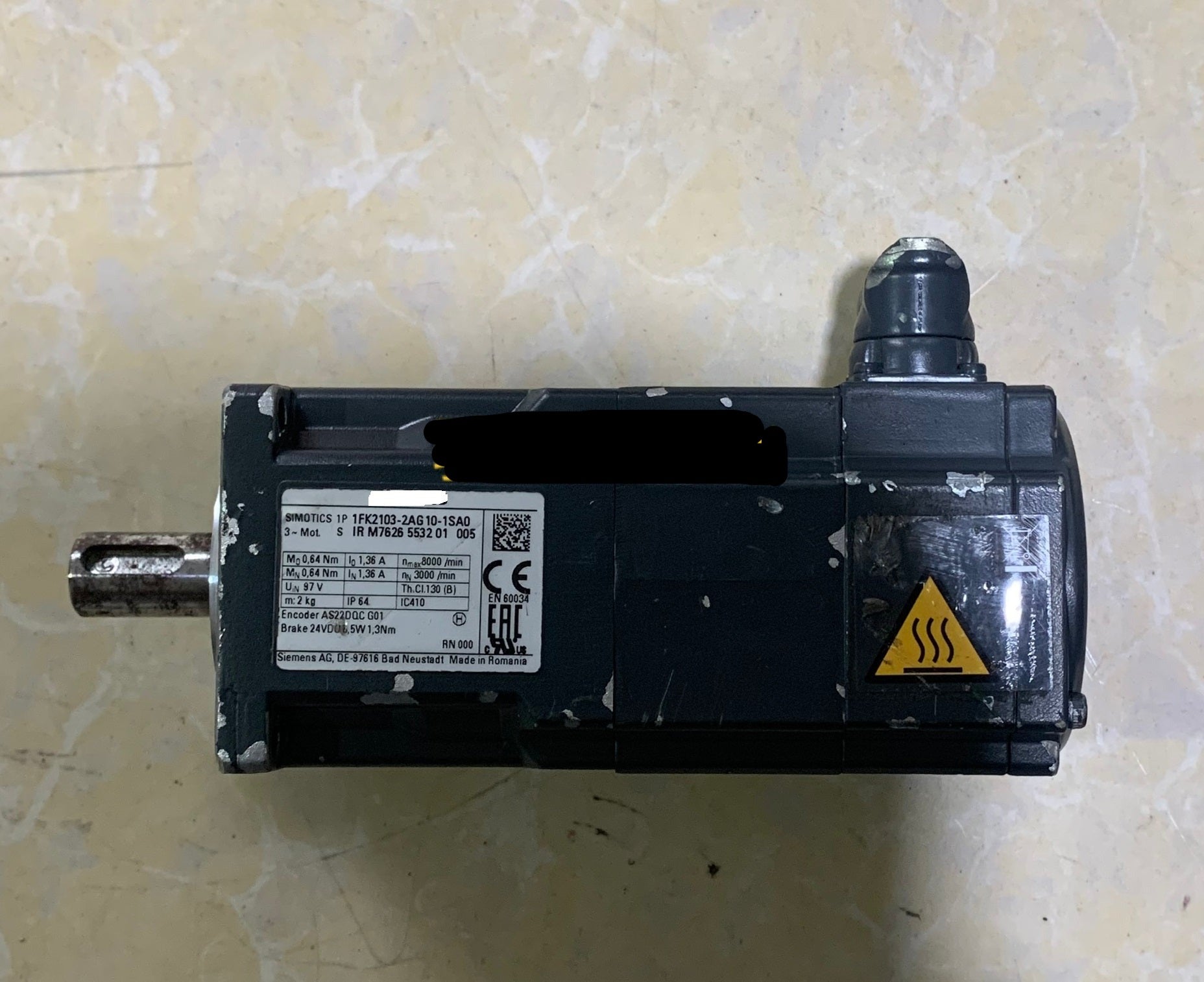 1PCS for  used   1FK2103-2AG10-1SA0    #OYF003