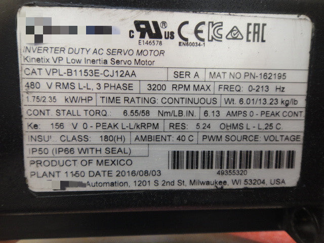 1PCS  USED VPL-B1153E-CJ12AA #OYF009