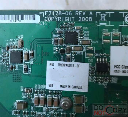 1  PCS    USED    MGI DWVPXOUT8-OF F7178-06 REV A     #OYF055