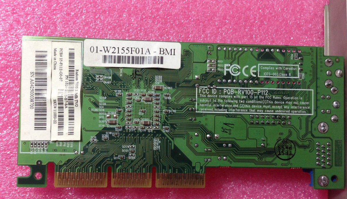 ONE 01-W2155F01A-BMI Radeon 7000 32MB TVO #OYF006