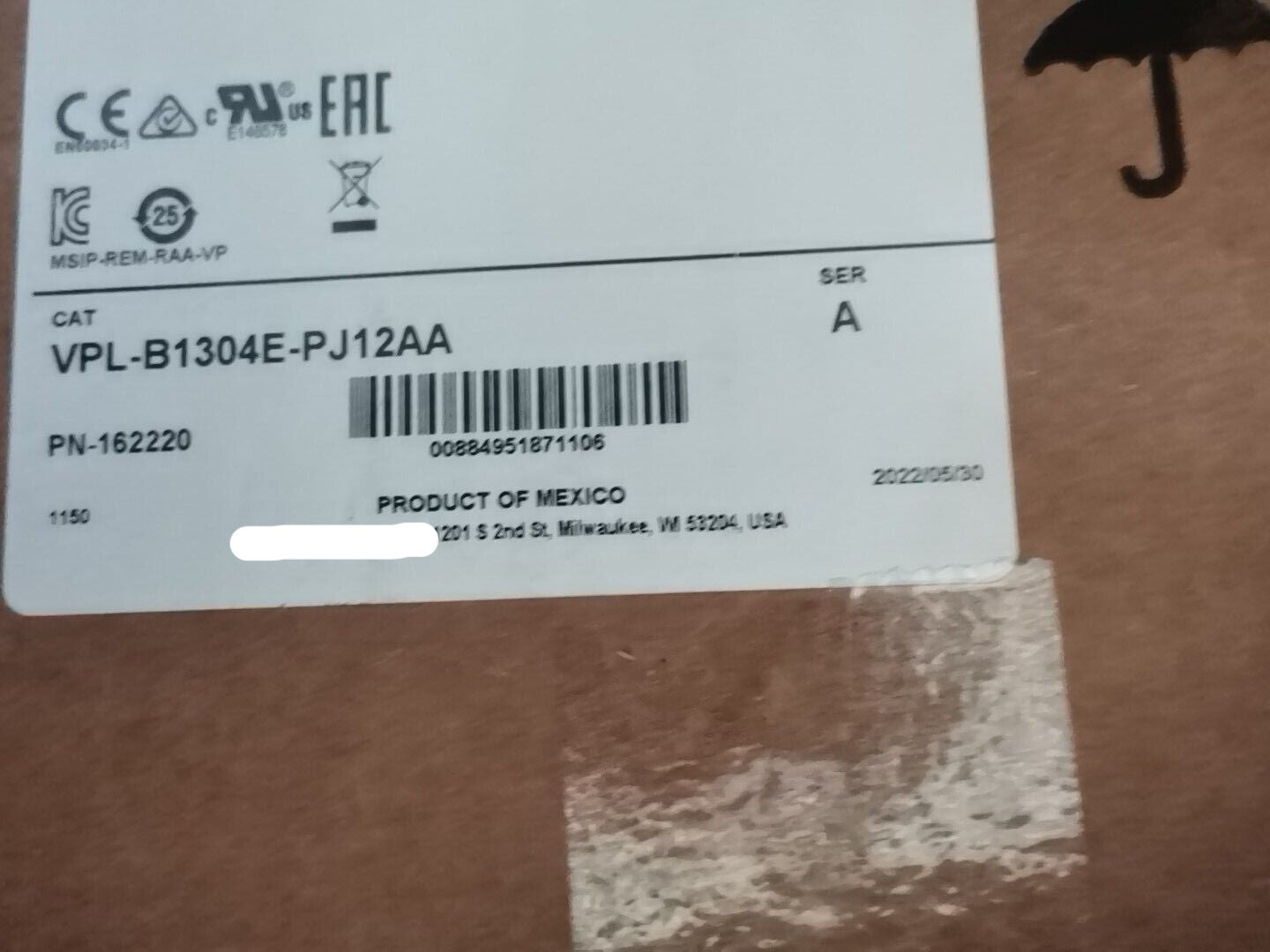 1Pcs New VPL-B1304E-PJ12AA  Via DHL or Fedex #OYF022