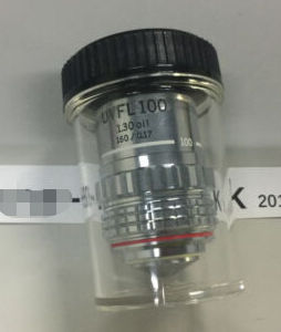 1PC used  UVFL 100 100X Microscope Objective 1.30 - 0.75 Oil 160 / 0.17  #OYF007