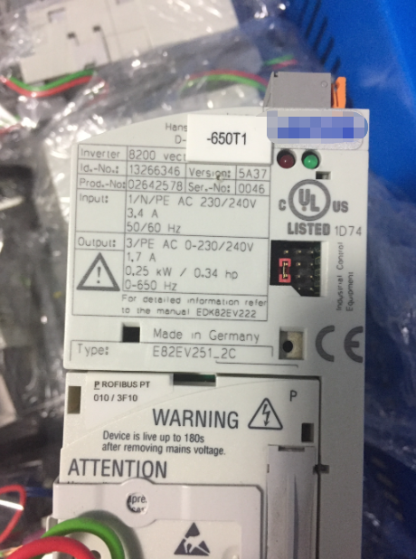 1pc used  E82EV251-2C 0.25KW 220V #OYF007