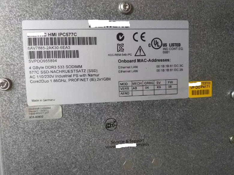 1PC for used  6AV7885-2AK30-6EA3 6AV7 885-2AK30-6EA3   #OYF008
