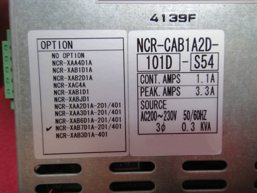 1pc for USED NCR-CAB1A2D-101D-S54 #OYF005