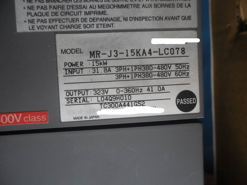 1pc  for USED MR-J3-15KA4-LC078 #OYF005