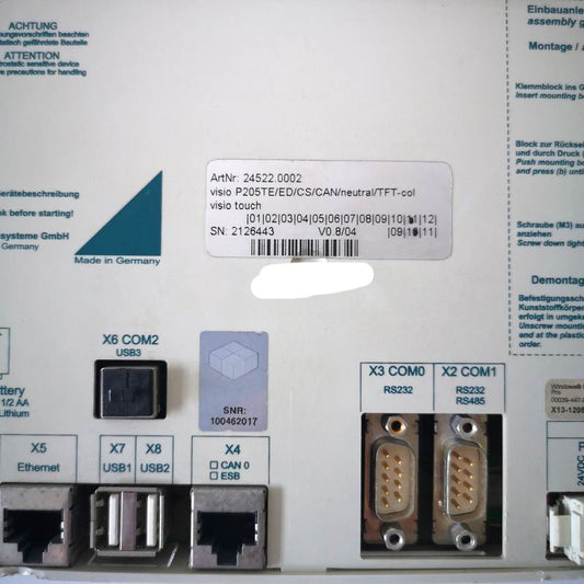 1pc USED 24522.0002 P205TE/ED/CS/CAN/NEUTRAL/TFTO-COL #OYF005