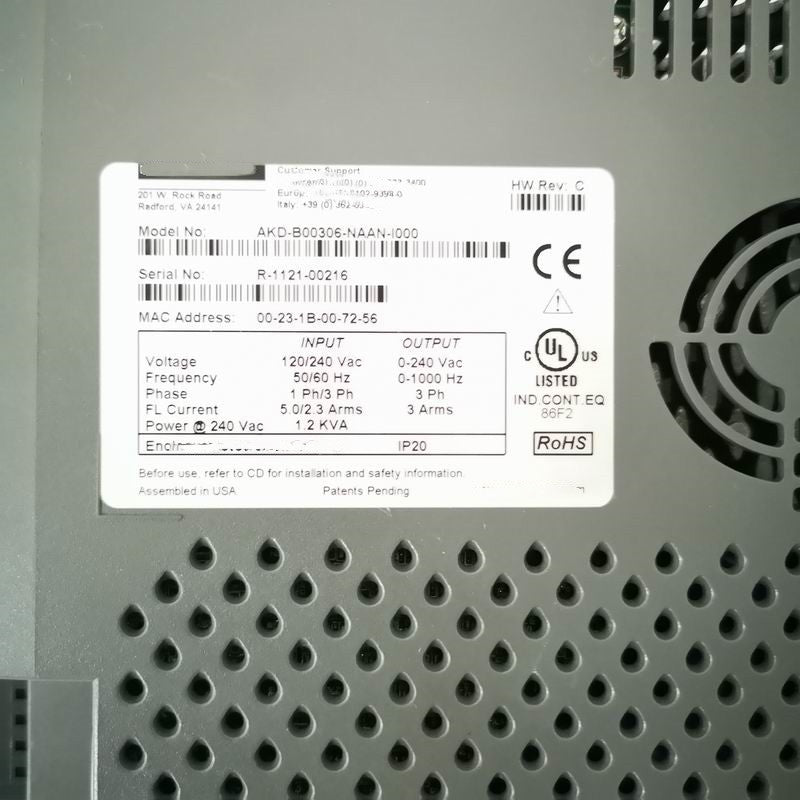 1pc for USED AKD-B00306-NAAN-I000 #OYF005