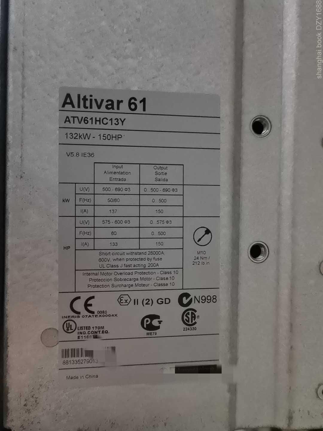 1PCS  USED ATV61HC13Y  #OYF009