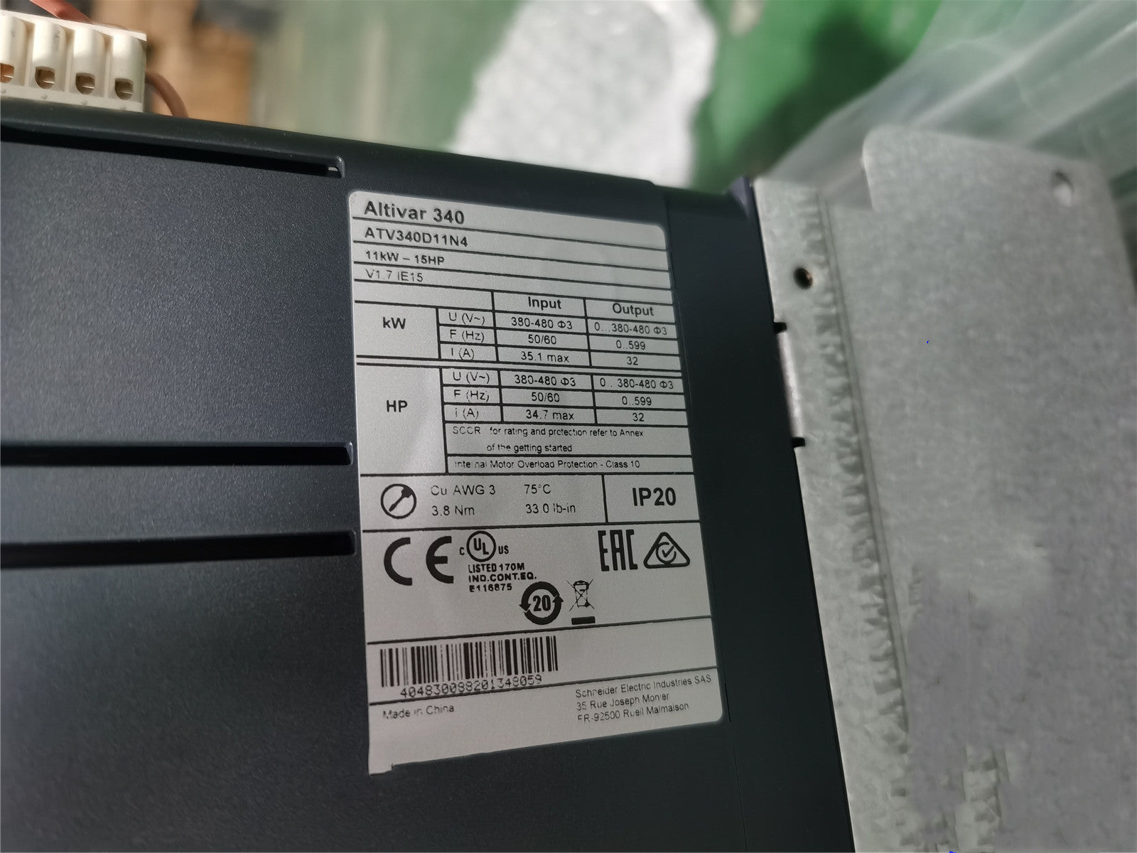 1PCS  USED ATV340D11N4 #OYF009