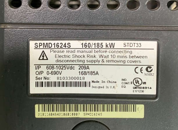 1PC used  SPMD1624S 160/185KW #OYF007