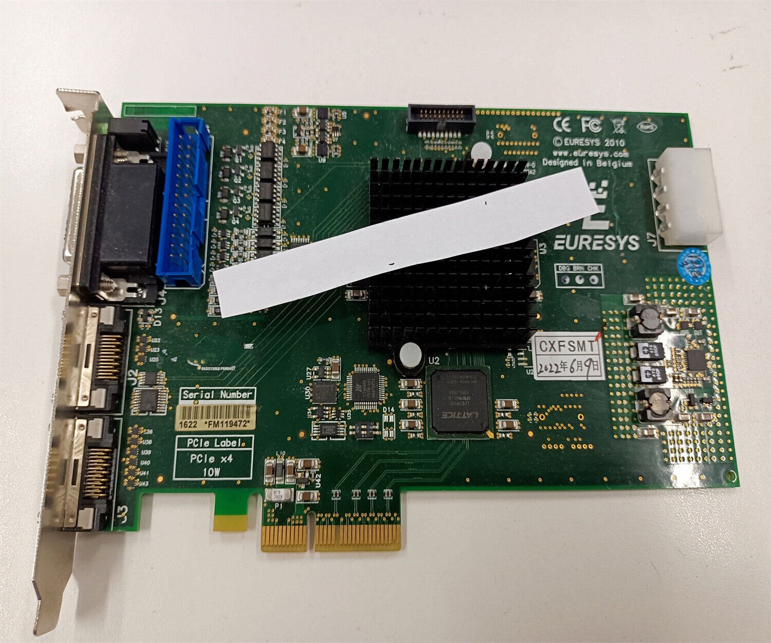 1PCS  used  EURESYS 2010 PCIE X4 10W MEDIUM/FULL  #OYF003