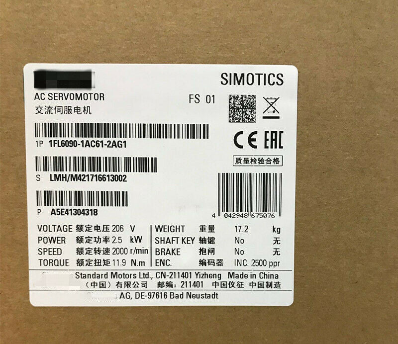 1PCS NEW 1FL6090-1AC61-2AG1 1FL6 090-1AC61-2AG1 #OYF009