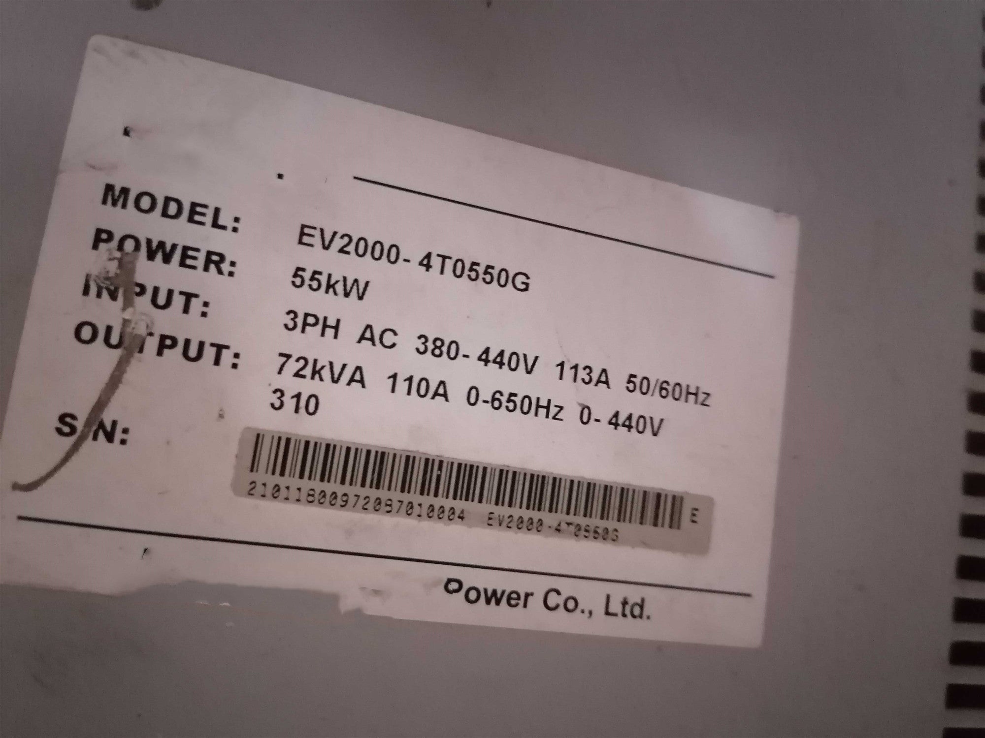 1PCS  USED  EV2000-4T0550P  #OYF009