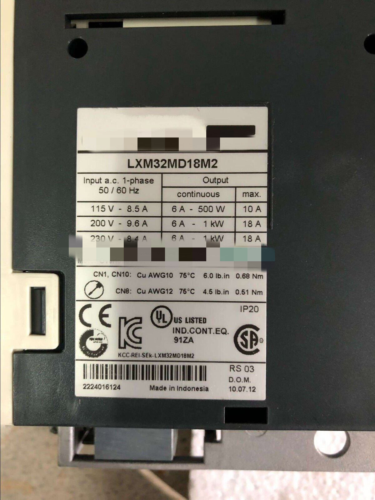 1PCS  USED LXM32MD18M2 #OYF009