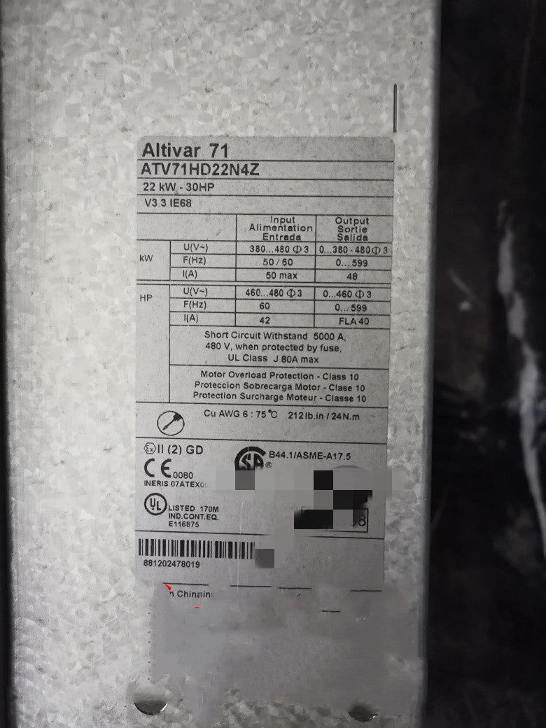 1PCS  USED ATV71HD22N4Z  #OYF009