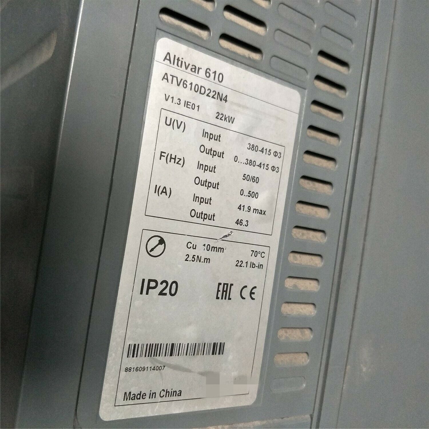1PCS  USED ATV610D22N4 #OYF009