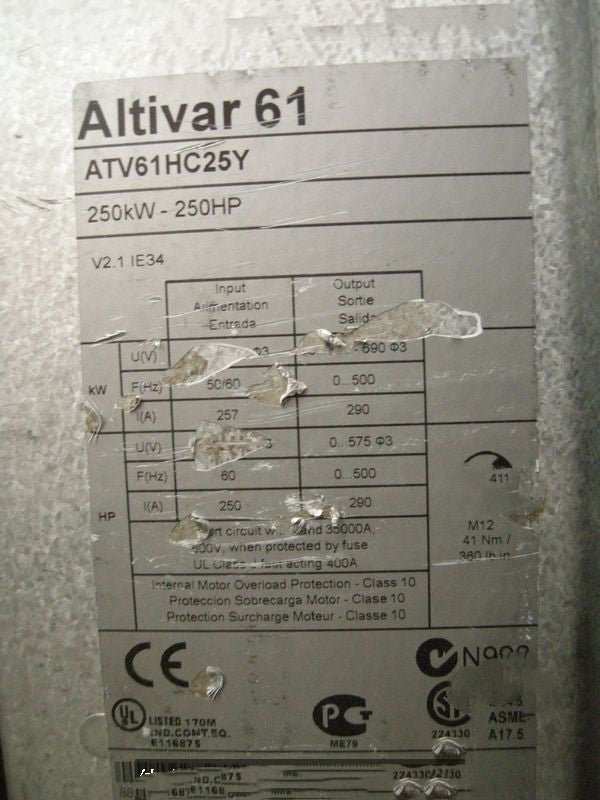 1PCS  USED ATV61HC25Y #OYF009