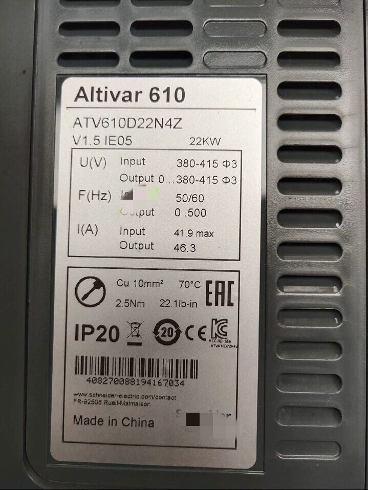 1PCS  USED ATV610D22N4Z #OYF009