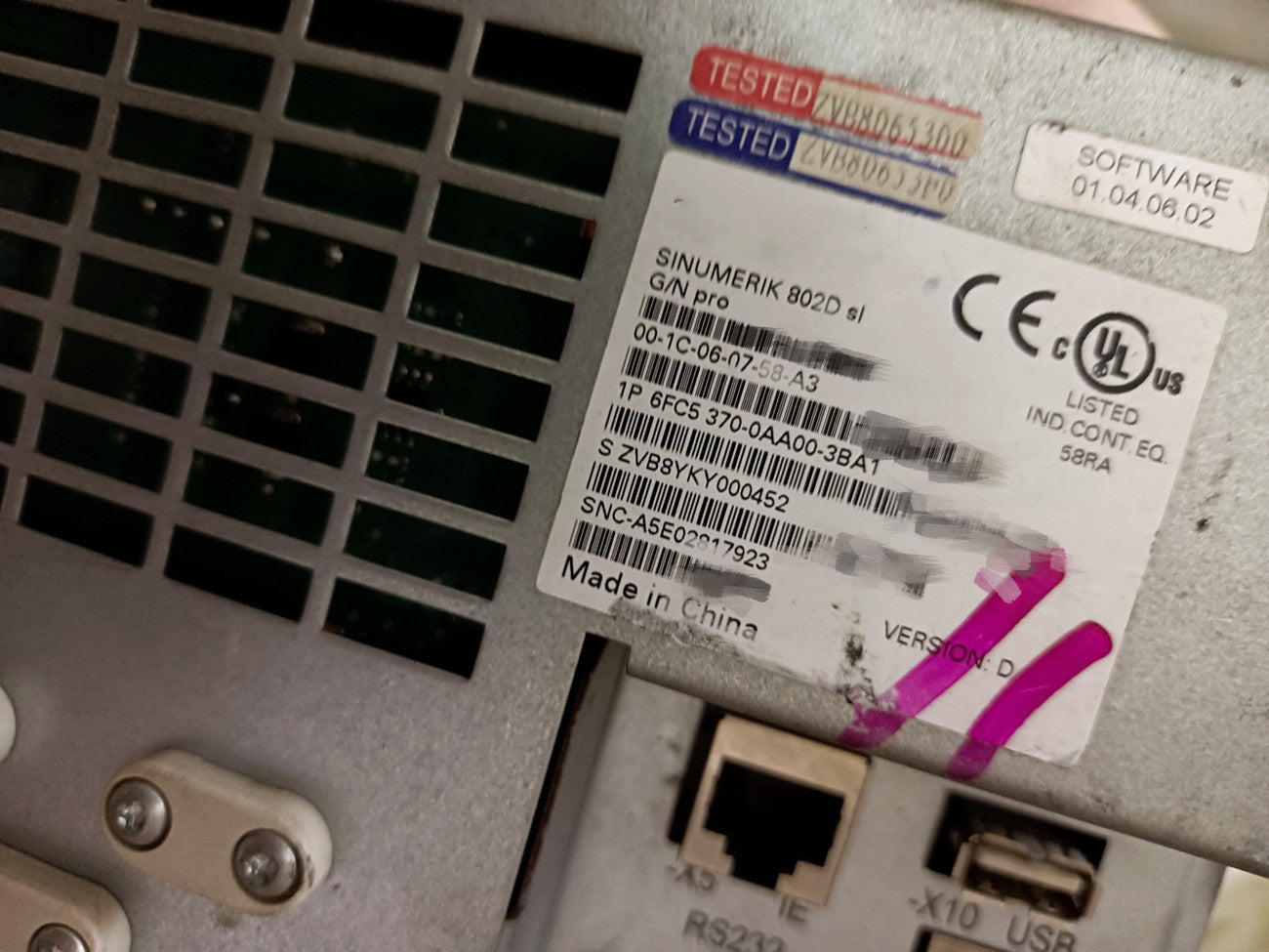 1pc  for USED 6FC5370-0AA00-3BA1 #OYF005