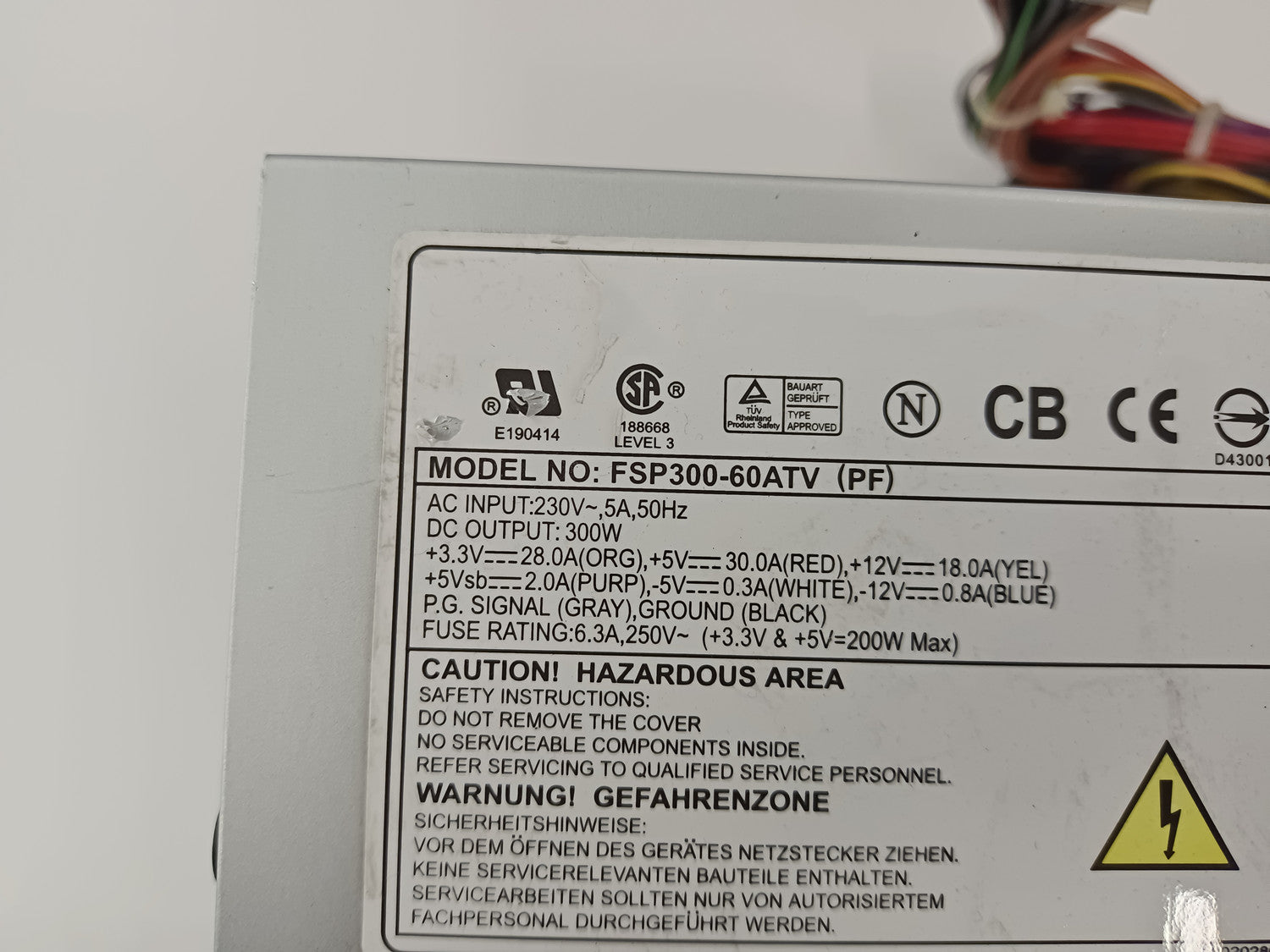 1 PCS USED  FSP300-60ATV(PF)  #OYF005 J1688