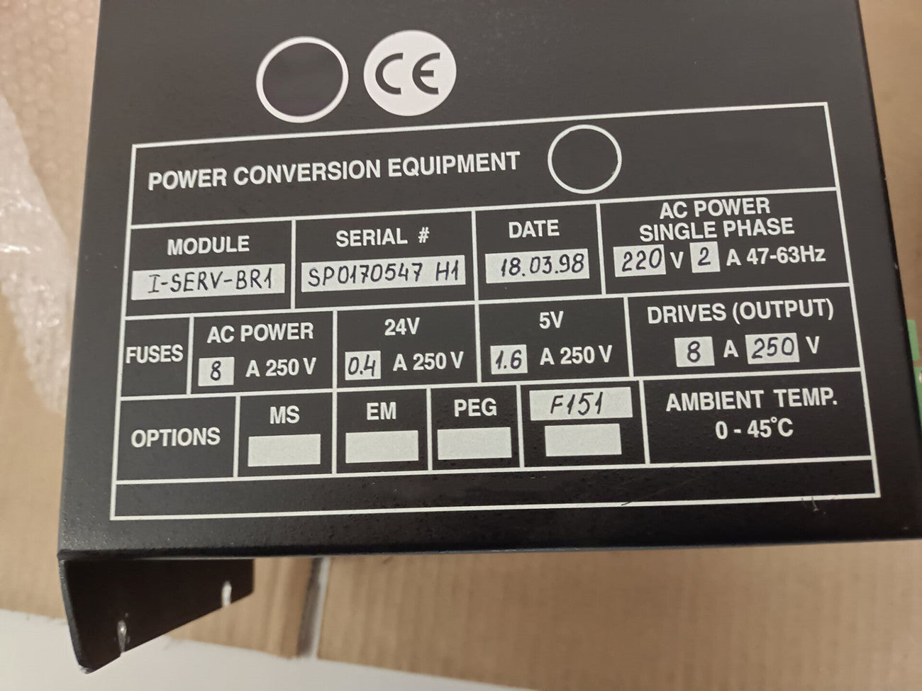 1 PCS USED I-SERV-BR1 #OYF005 J1688